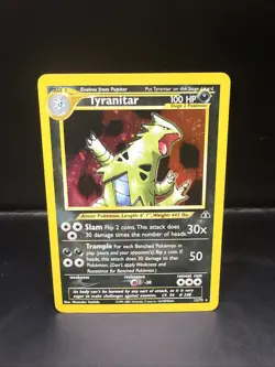 Pokemon TCG Tyranitar Holo Rare Card 12/75 Neo Discovery - Image 4