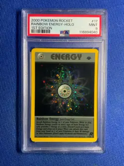 2000 Pokemon Rocket Rainbow Energy-Holo PSA MINT 9 - Image 1