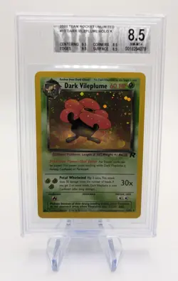BGS 8.5 NM-MT+ Dark Vileplume 13/82 Holo Unlimited 2000 Pokemon Team Rocket - Image 1