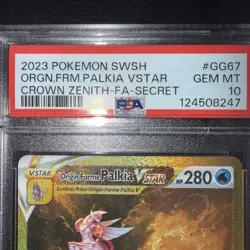 Pokemon TCG Origin Forme Palkia VSTAR GG67/GG70 Crown Zenith Secret Rare PSA 10 - Image 3