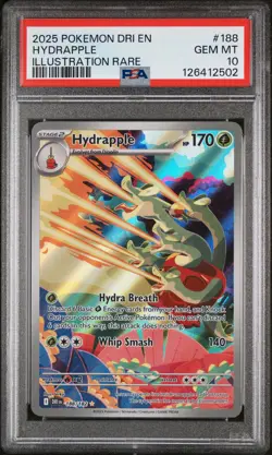 2025 POKEMON DRI EN-DESTINED RIVALS ILLUSTRATION RARE #188 HYDRAPPLE PSA 10 - Image 1