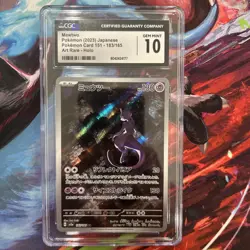 CGC Gem Mint 10 Mewtwo 183/165 AR Art Rare 151 sv2a Pokemon Card - Image 1
