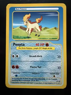 Pokemon Ponyta #77 Funskool Card Vintage 2004 (LP) - Image 1