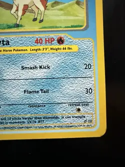 Pokemon Ponyta #77 Funskool Card Vintage 2004 (LP) - Image 5