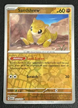 Sandshrew 027/165 Scarlet & Violet 151 Reverse Holo Pokemon TCG Card NM - Image 1