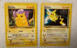 Pikachu #4 Black Star Promo First Movie WB Stamp Pokemon Card And Base Set 58 - Image 1