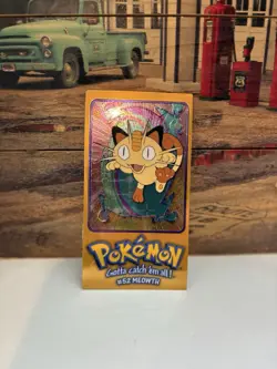 1999 Pokemon Topps Meowth 5 of 5 Jumbo Chrome Card - LP Fast Shipping - Image 3