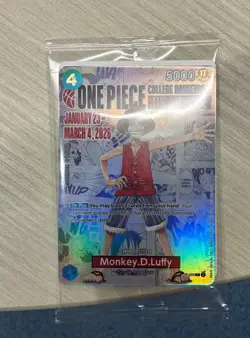 RARE One Piece Monkey D. Luffy US Voyage College Basketball Promo Card UNOPENED - Image 1