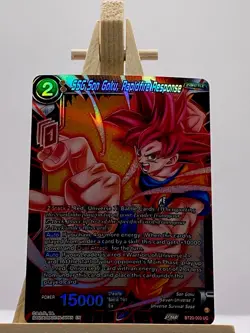 Dragon Ball Super CCG SSG Son Goku, Rapidfire Response BT20-003 UC Foil Card - Image 1