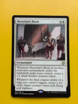Historian's Boon. Rare Enchantment DMC MTG Card. - Image 1