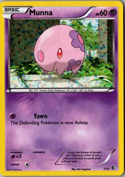 Munna - 7/12 007/012 Promo McDonald's Promos 2011 MP Pokemon Card - Image 1