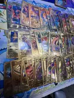 Pokemon Fan Art Gold Foil Cards Lot Of 70 Assorted Bulk Lot - Image 2