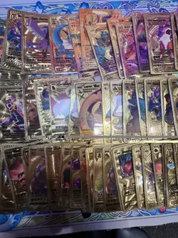 Pokemon Fan Art Gold Foil Cards Lot Of 70 Assorted Bulk Lot - Image 3