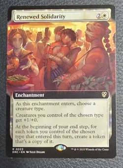 Renewed Solidarity (Extended Art) Commander: Aetherdrift Regular MTG Magic Card - Image 1