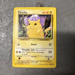 Pikachu Pokemon Card Base Set 58/102 Yellow Cheeks 1999 - Image 1