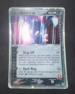 Pokemon Card- Team Rocket's Sneasel EX 103/109 -Rocket EX Returns-Holo-Poor - Image 1