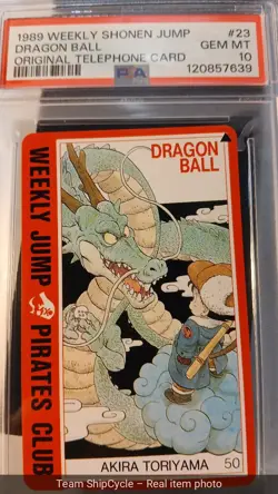 PSA 10 Weekly Shonen Jump Dragon Ball Original Telephone Card Goku Shenr G2U - Image 3