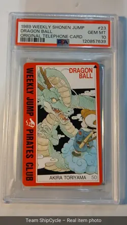 PSA 10 Weekly Shonen Jump Dragon Ball Original Telephone Card Goku Shenr G2U - Image 4