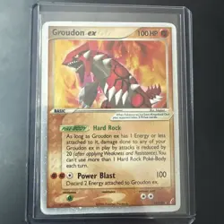 Pokemon TCG Groudon EX Crystal Guardians Holo Card 93/100 MP - Image 1