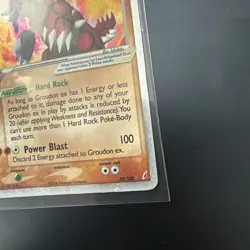 Pokemon TCG Groudon EX Crystal Guardians Holo Card 93/100 MP - Image 3