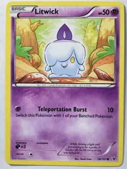Litwick 58/101 VLP - Noble Victories Pokemon Card - $2 Combined Shipping - Image 1