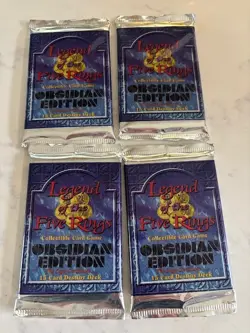 4x Legend Of The Five Rings Obsidian Edition 15 Card Destiny Deck Unopened 1997 - Image 1