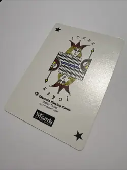 Joker (WOTC Logo) MTG Yaquinto Poker Playing Card Magic The Gathering WOTC 1994 - Image 2