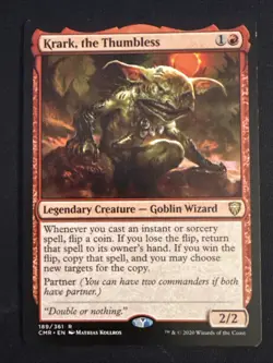 1x Krark, the Thumbless (189) Commander Legends LP MTG Magic the Gathering x1 - Image 1