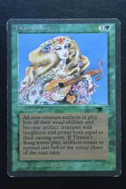 Magic The Gathering MTG TITANIA'S SONG Antiquities MP Moderately Played - Image 1