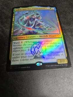 Adrix and Nev Twincasters THICK STOCK/DISPLAY Etched Foil Commander 2021 C21 mtg - Image 1