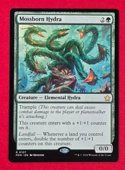 Mossborn Hydra Foundations Regular NM MTG Magic The Gathering Ships FAST - Image 1