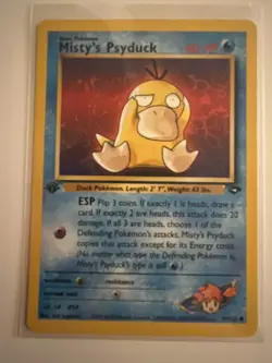 Misty's Psyduck 90/132 1st Edition Common Excellent Condition Gym Challenge WOTC - Image 1