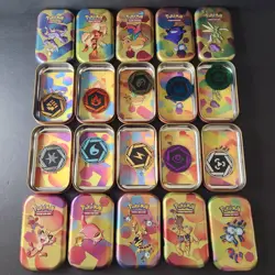 Pokemon Scarlet & Violet 151 Mini Tin Complete Set Poster Coins Art Insert Empty - Image 2