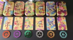 Pokemon Scarlet & Violet 151 Mini Tin Complete Set Poster Coins Art Insert Empty - Image 4