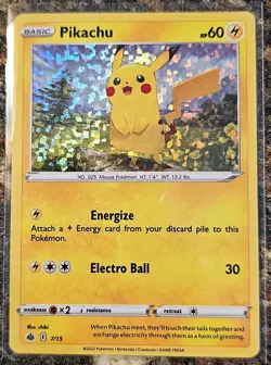 Pokemon 2022 McDonald's Pikachu Holo 7 LP or BETTER - Image 1