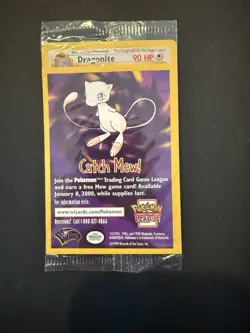 Pokemon Dragonite Catch Mew Promo - Sealed WotC League Black Star - Vintage 1999 - Image 1