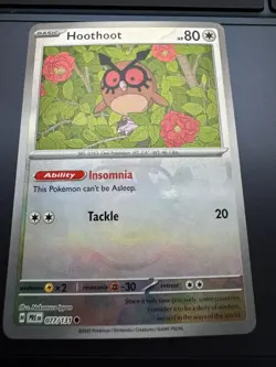 Pokemon TCG Hoothoot Master Ball 077/131 Prismatic Evolutions NM - Image 1