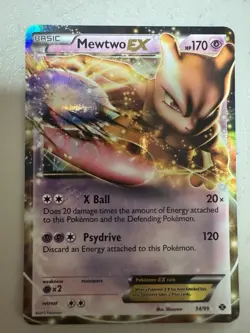Pokemon Mewtwo EX 54/99 Black & White Next Destinies Ultra Rare LP 2012 - Image 2