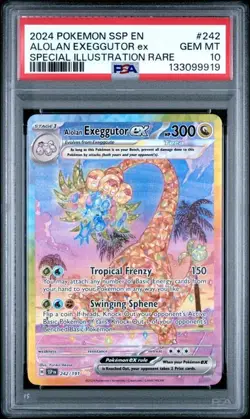 PSA 10 GEM MINT Alolan Exeggutor ex Surging Sparks SIR 2024 Pokemon 242/191 - Image 1