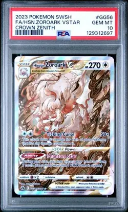 PSA 10 GEM MINT Hisuian Zoroark VSTAR Crown Zenith Holo Pokemon GG56/GG70 - Image 1