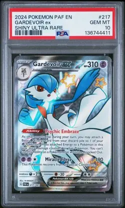 PSA 10 GEM MINT Gardevoir EX Paldean Fates Shiny Ultra Rare Pokemon 217/091 - Image 1