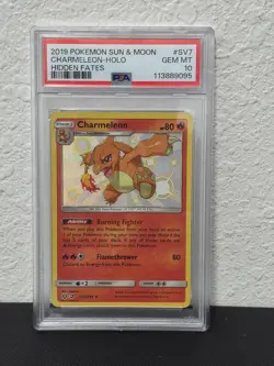 2019 Pokemon Sun & Moon Hidden Fates Shiny Charmeleon #SV7 - PSA 10 GEM MINT - Image 1