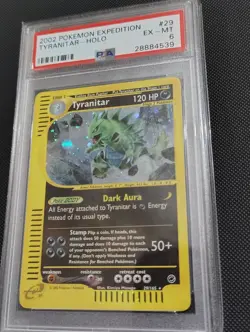 Tyranitar Holo Rare PSA 6 EX-MT 2002 Pokemon Expedition #29/165 - Image 1