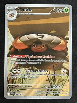 186/182 Crustle Illustration Rare Full Art - Destined Rivals Near Mint Pokemon - Image 1