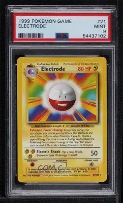 Electrode Pokemon Base Set PSA 9 MINT 1999 - Image 1