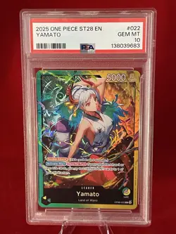 2025 One Piece ST28 EN Yamato #OP06-022 PSA 10 Gem Mint - Image 3