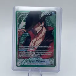 One Piece TCG Dracule Mihawk Alternate Art Leader OP14-020 The Azure Sea’s Seven - Image 1