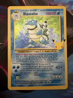 Pokemon TCG Celebrations Classic Collection Blastoise 2/102 Holo Rare NM - Image 1