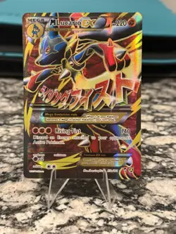 POKEMON TCG M Lucario EX (Full Art) 55a/111 XY Furious Fists Holo 2017 - Image 1