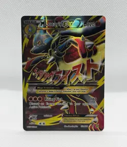 POKEMON TCG M Lucario EX (Full Art) 55a/111 XY Furious Fists Holo 2017 - Image 2